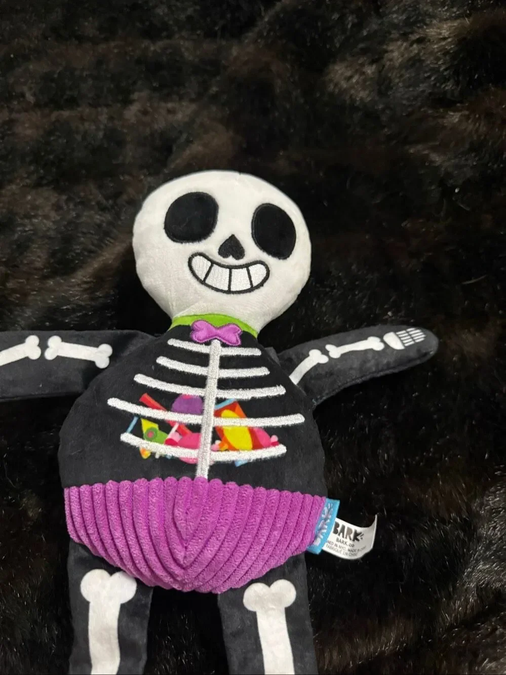 BARK Barry Bones Large Dog Toy Halloween dos de la muertos